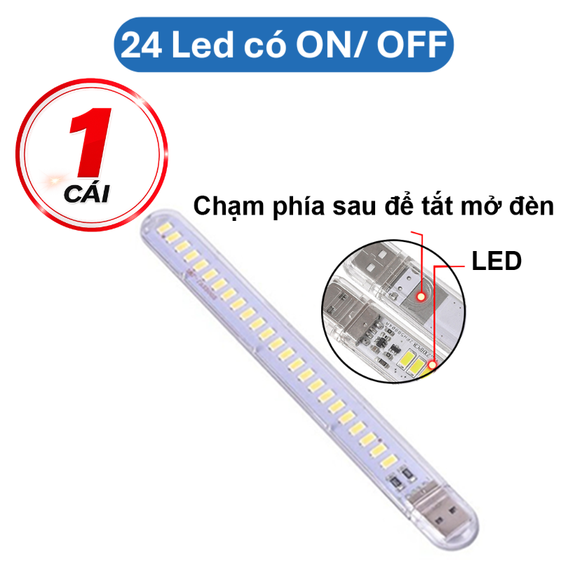 Đèn Led siêu sáng 5V, cáp kim loại, cáp on off