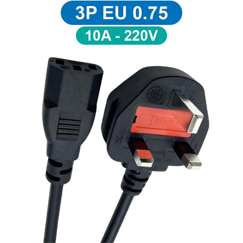 Dây nguồn AC 1.5m đồng nguyên chất  thông dụng cho máy tính, laptop, nồi cơm…