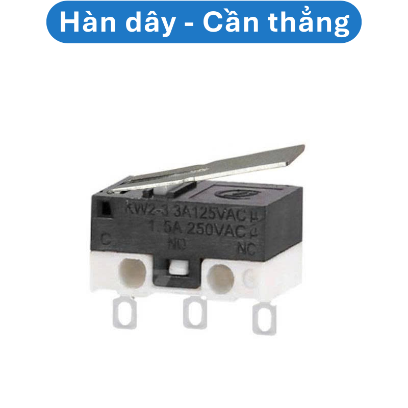 (2 cái) Công tắc hành trình KW - 10 1A 125V chân cắm PCB, hàn dây