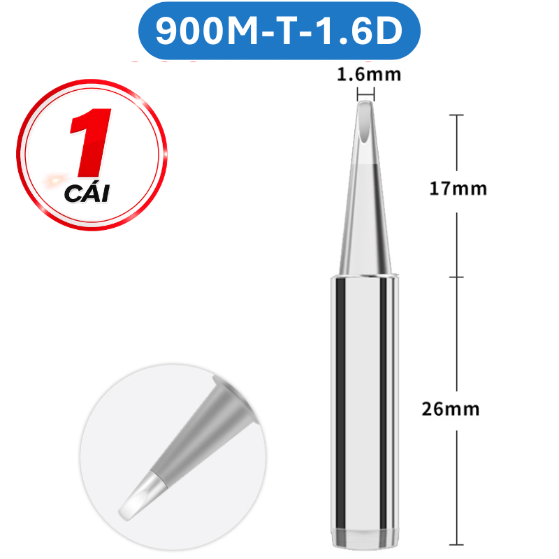 Mũi hàn Yihua màu bạc 900M - T loại tốt
