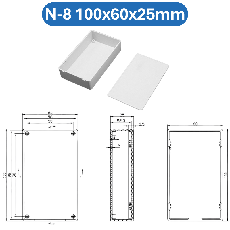 Hộp nhựa ABS, hộp đựng linh kiện, hộp nhựa kỹ thuật