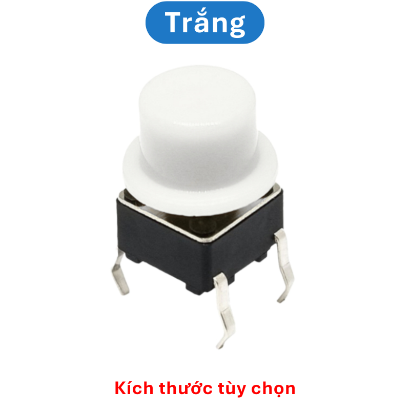 (50 Cái) Nắp nút nhấn 6x6mm hình mũ đường kính trong 3.1Mm / 3.4mm cao 6mm