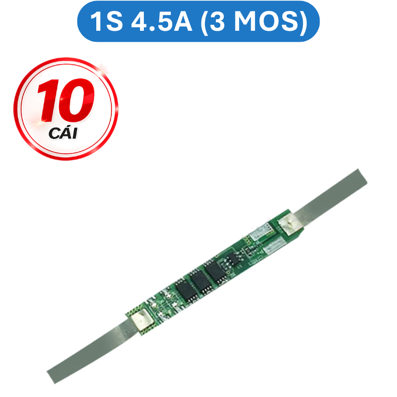Mạch bảo vệ pin Lithium 1S 3.7V 2A - 9A (1 - 6 MOS) có hàn kẽm sẵn