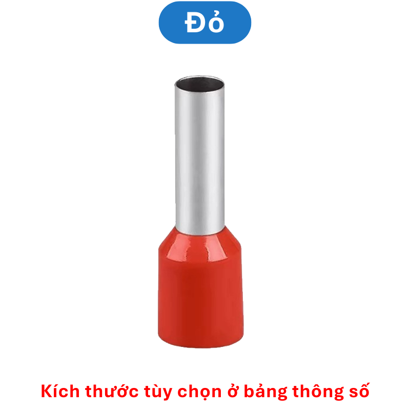 (100 Cái) Đầu cos rỗng đủ loại VE đầu cos dây điện, pin rỗng dây điện 0.5mm2 đến 10mm2