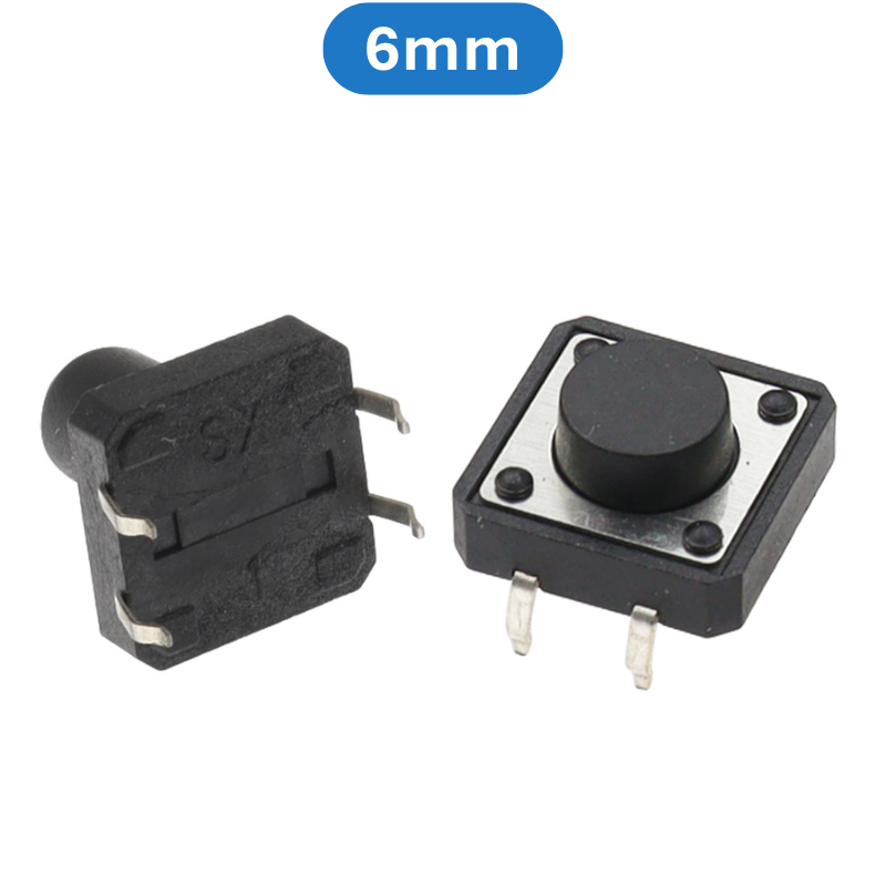 (20 Cái) Nút nhấn 12x12mm 4 chân cắm đứng cao 4.3 - 20mm