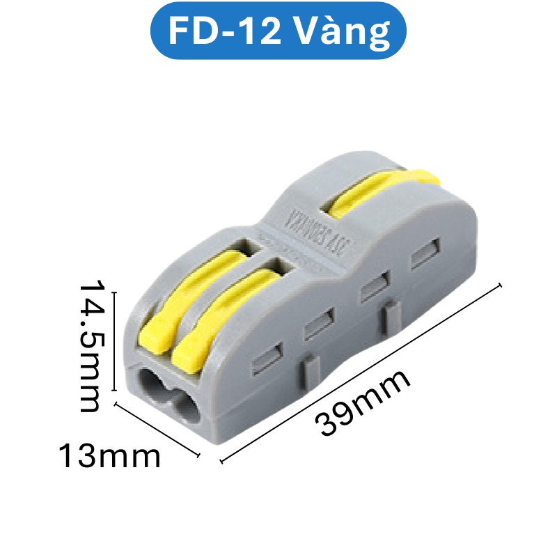 (2 Cái) Cút nối dây điện nhanh chiu nhiệt nhiều cổng FD