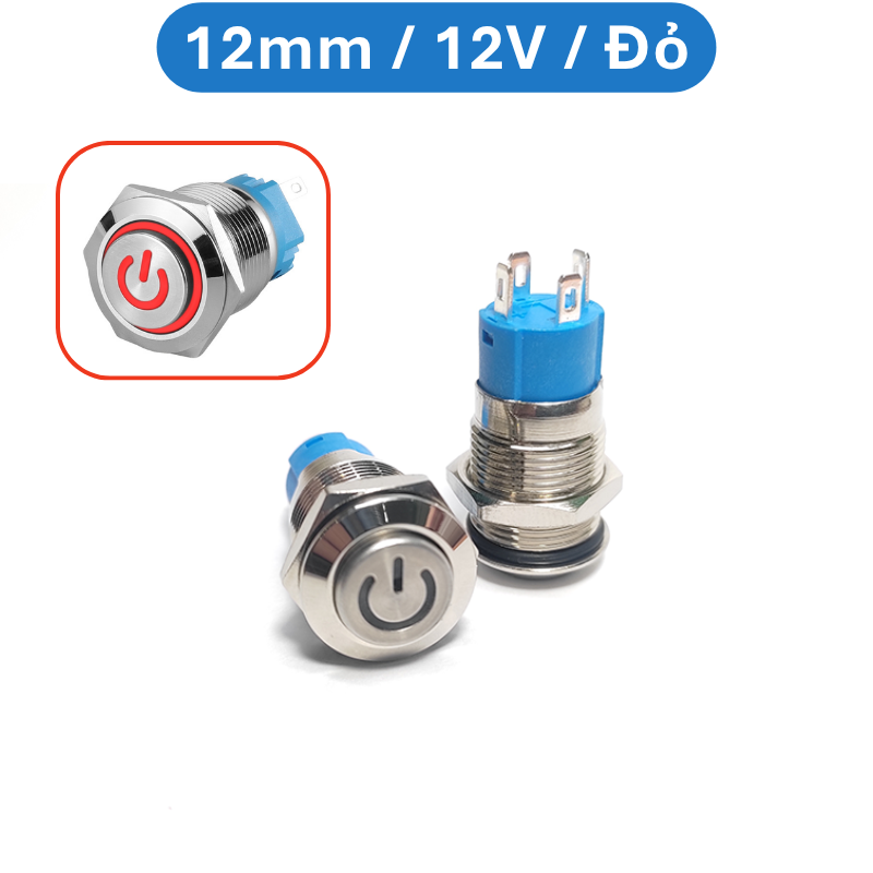 Nút nhấn chống nước đầu cao ( nhấn nhả/reset ) lỗ khoét 12mm/16mm/19mm/22mm