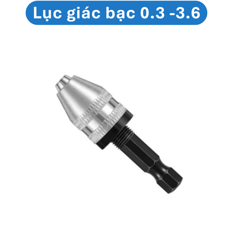 Đầu kẹp mũi khoan mini, Đầu chuyển đổi máy khoan chuôi lục giác
