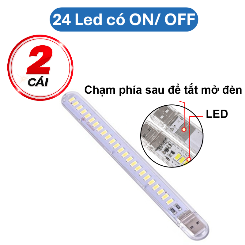 Đèn Led siêu sáng 5V, cáp kim loại, cáp on off