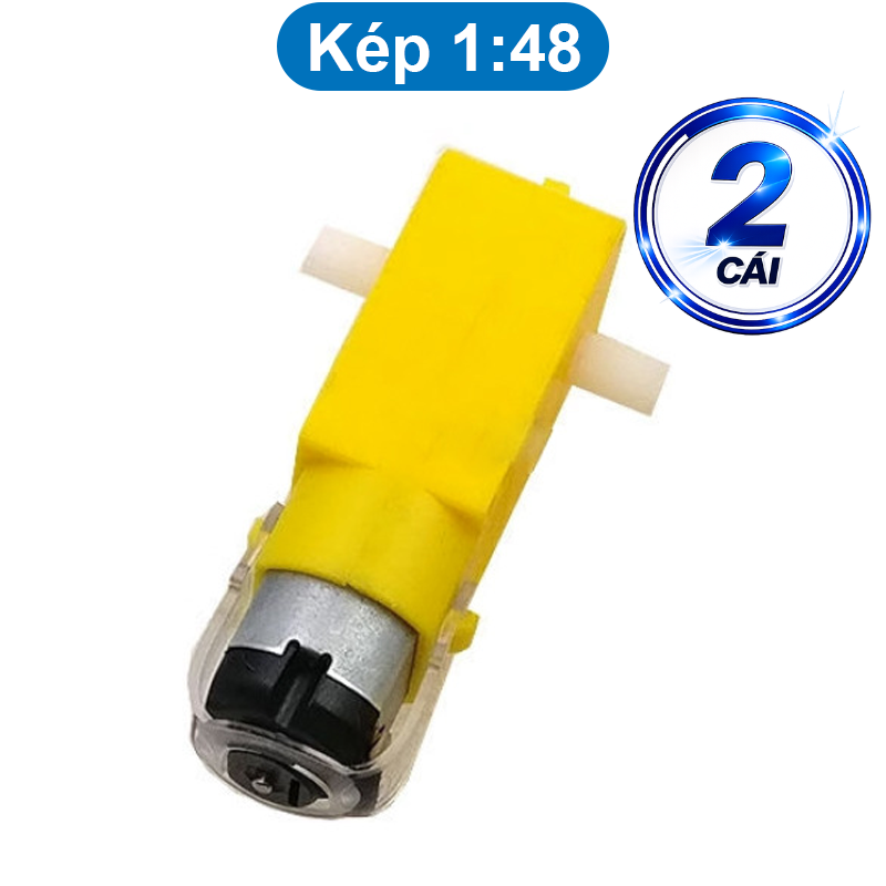 Động cơ giảm tốc chuyên gắn bánh xe DIY, hai màu sắc vàng / xanh