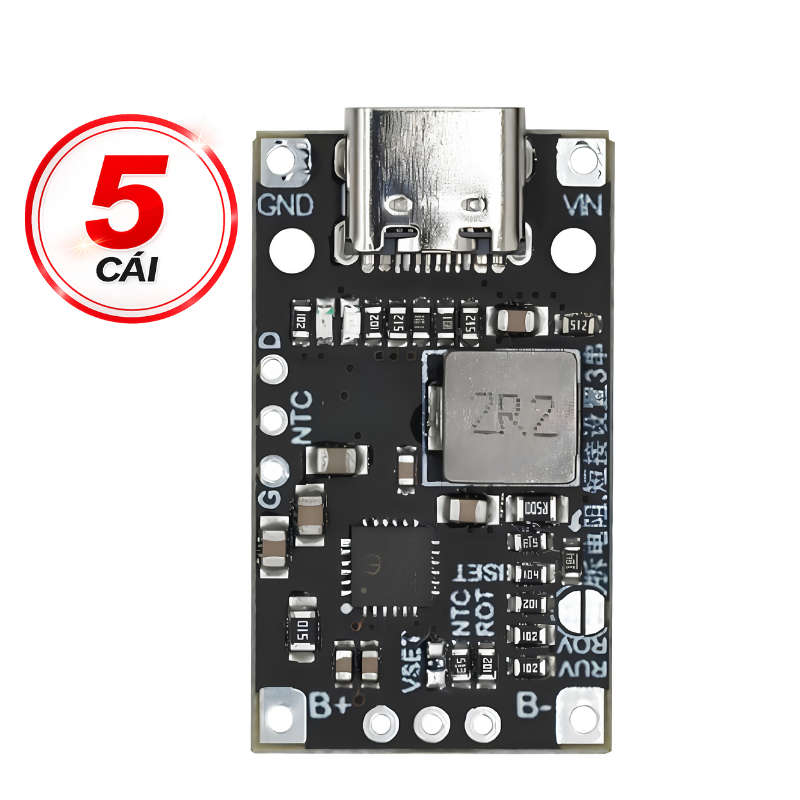 Mạch tăng áp sạc pin 2S (cân bằng) / 3S (sạc) bằng cổng Type C (5V)