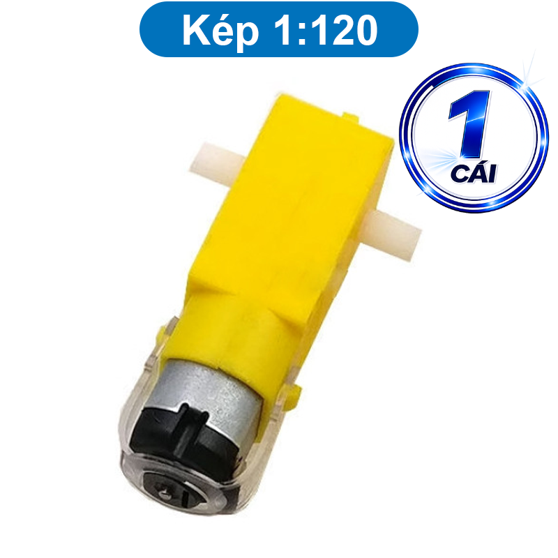 Động cơ giảm tốc chuyên gắn bánh xe DIY, hai màu sắc vàng / xanh