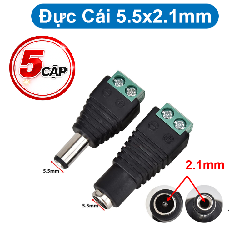 Jack nối nguồn DC 1A vặn vít