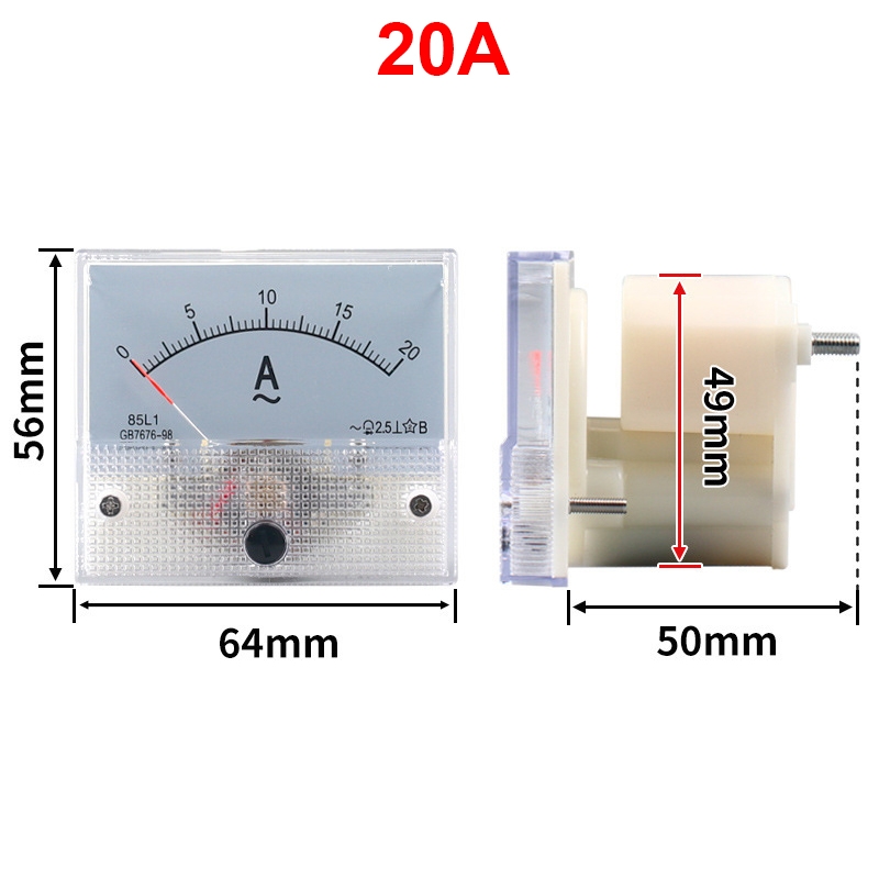 Ampe kế kim hiển thị dòng điện AC 1A - 50A