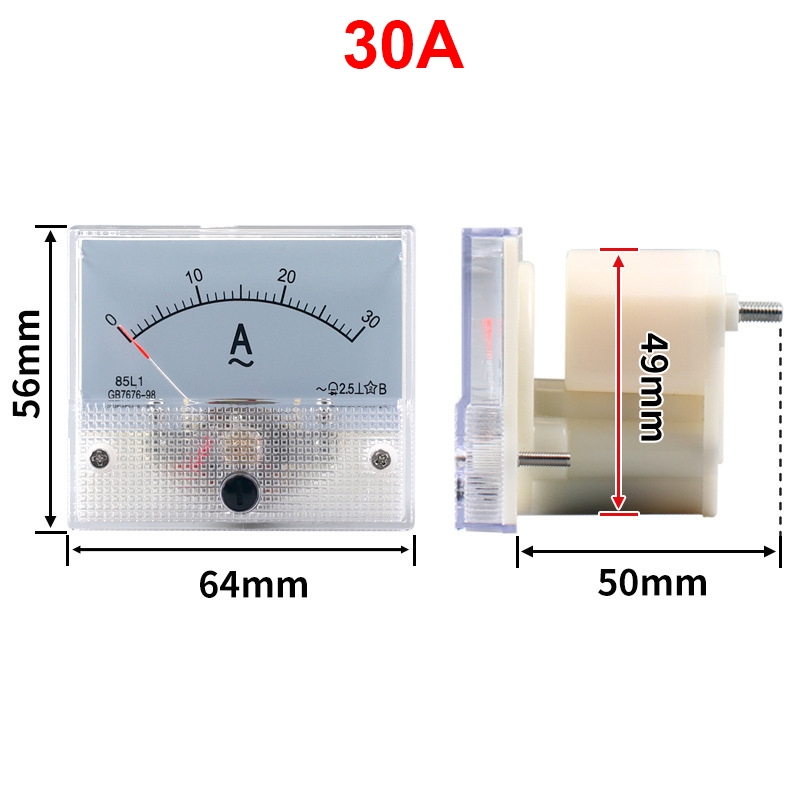 Ampe kế kim hiển thị dòng điện AC 1A - 50A