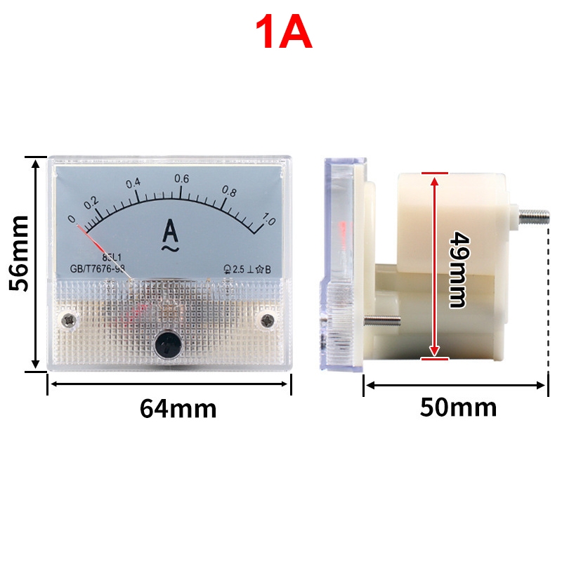 Ampe kế kim hiển thị dòng điện AC 1A - 50A