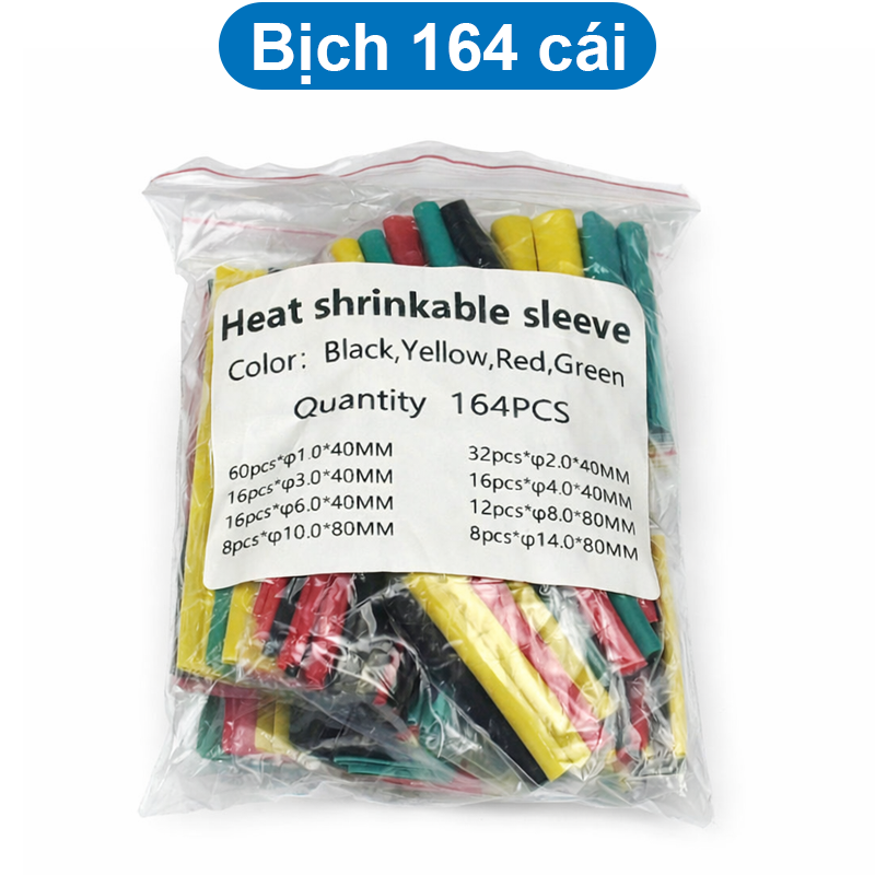 Ống co nhiệt, co dây điện, đầu nối đủ loại màu sắc kích thước