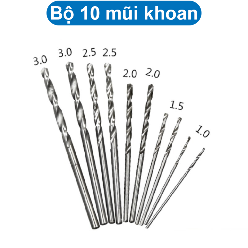 Dụng cụ khoan tay, mũi khoan mini làm đồ thủ công