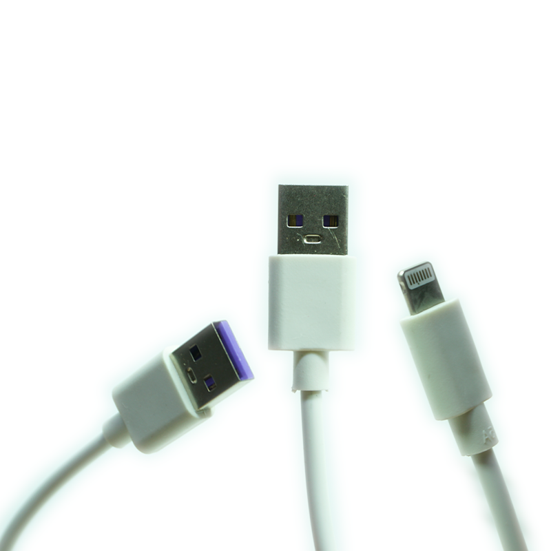 Dây cáp sạc iphone, cổng lightning 5A màu trắng 1 mét