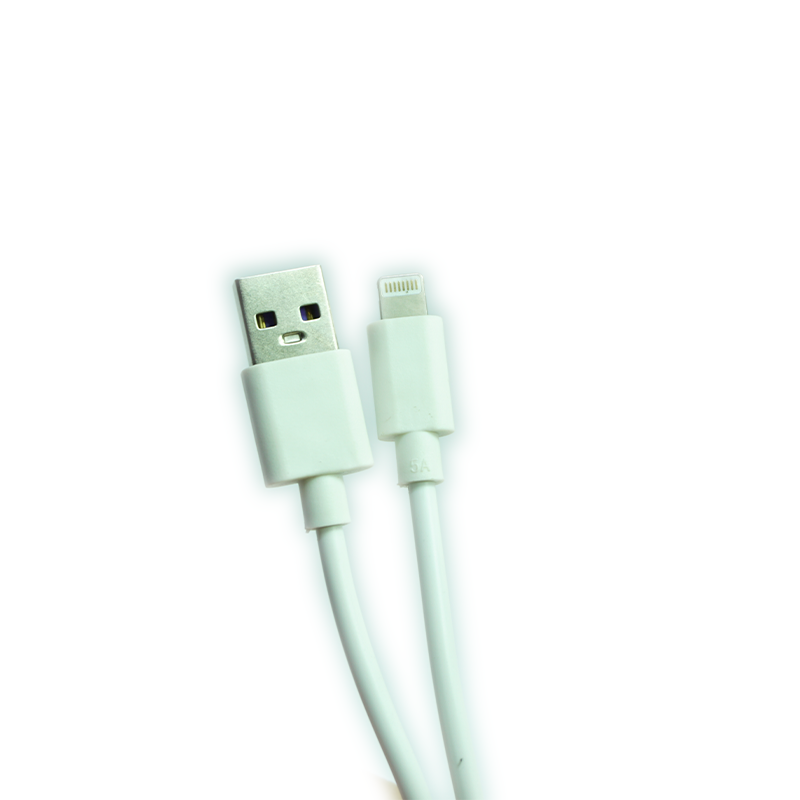 Dây cáp sạc iphone, cổng lightning 5A màu trắng 1 mét
