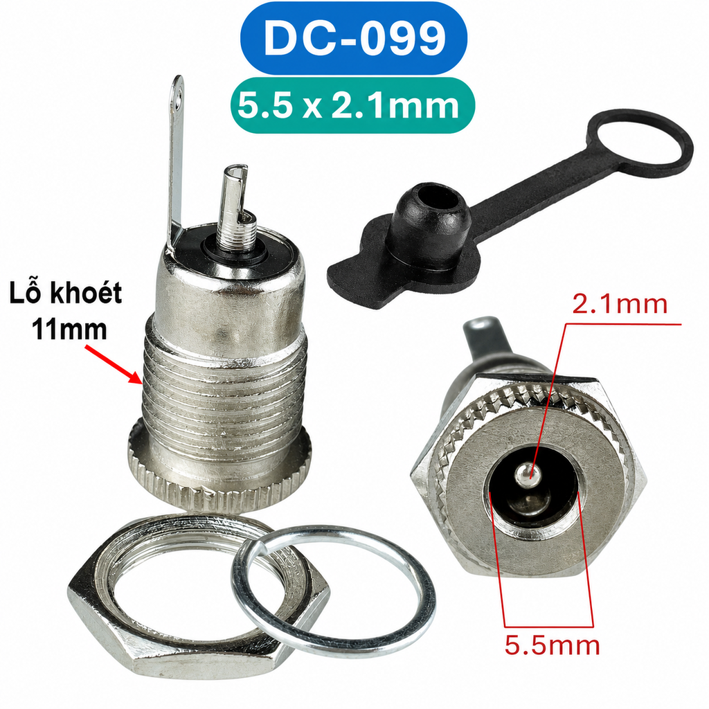 Đầu cái cắm nguồn, jack cái cắm nguồn DC