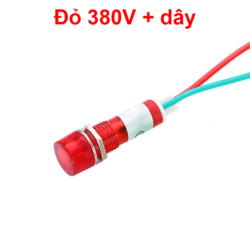 Đèn báo XD10 - 3 lỗ khoét 10mm điện áp 12V, 24V, 220VAC, 380VAC
