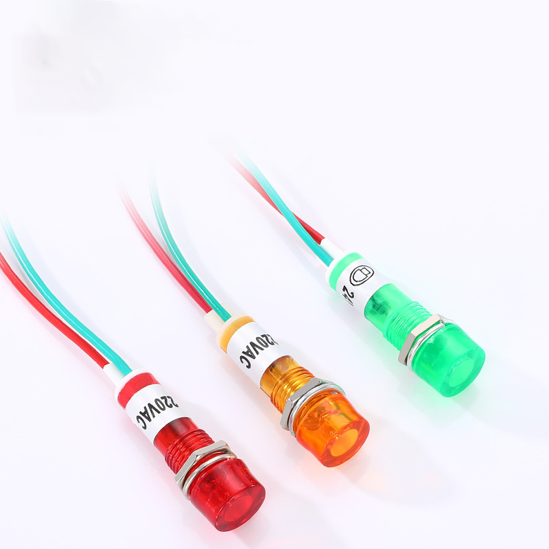Đèn báo XD10 - 3 lỗ khoét 10mm điện áp 12V, 24V, 220VAC, 380VAC