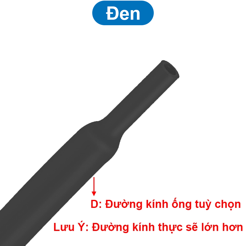 Ống co nhiệt, ống gen cách điện, ống bọc dây điện 1-22mm