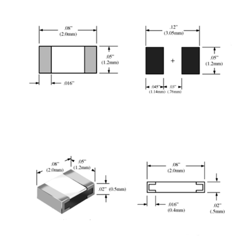 (500 Con) điện trở dán 0805 - giá trị 0R đến 120R, ±1%
