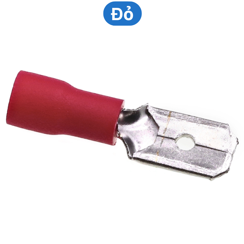 (50 cái) Đầu cos ghim dẹp đực, cos ghim capa đực bọc nhựa MDD