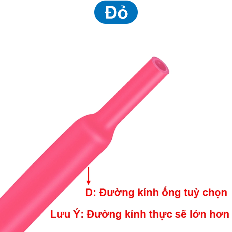 Ống co nhiệt, ống gen cách điện, ống bọc dây điện 1-22mm