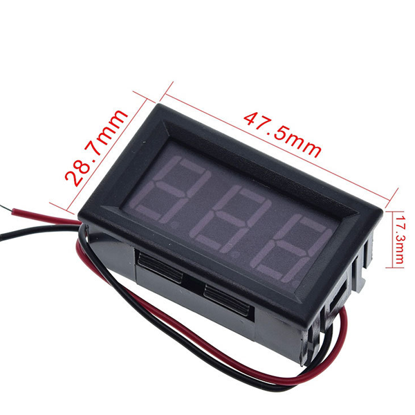 Đồng hồ hiển thị điện áp DC 4.5V - 30V 2 dây