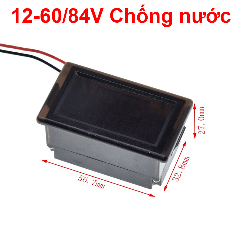 Đồng hồ đo điện áp và hiển thị mức pin 12V/24V/36V/48V/60V/72V