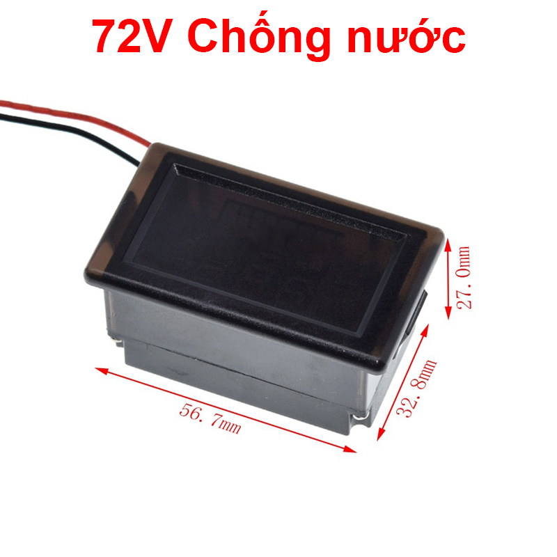 Đồng hồ đo điện áp và hiển thị mức pin 12V/24V/36V/48V/60V/72V