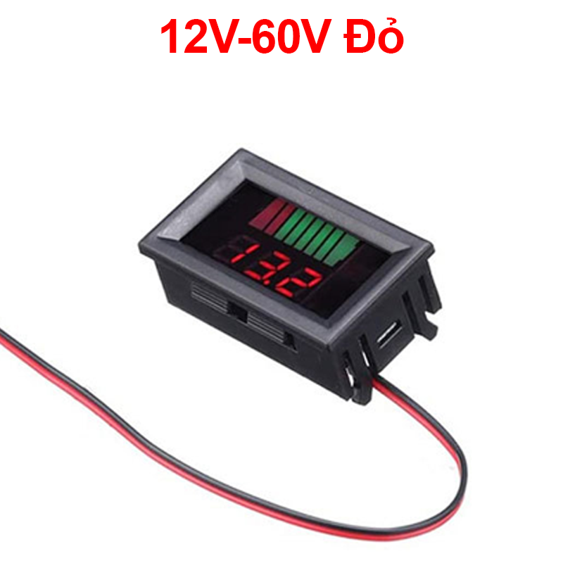 Đồng hồ đo điện áp và hiển thị mức pin 12V/24V/36V/48V/60V/72V