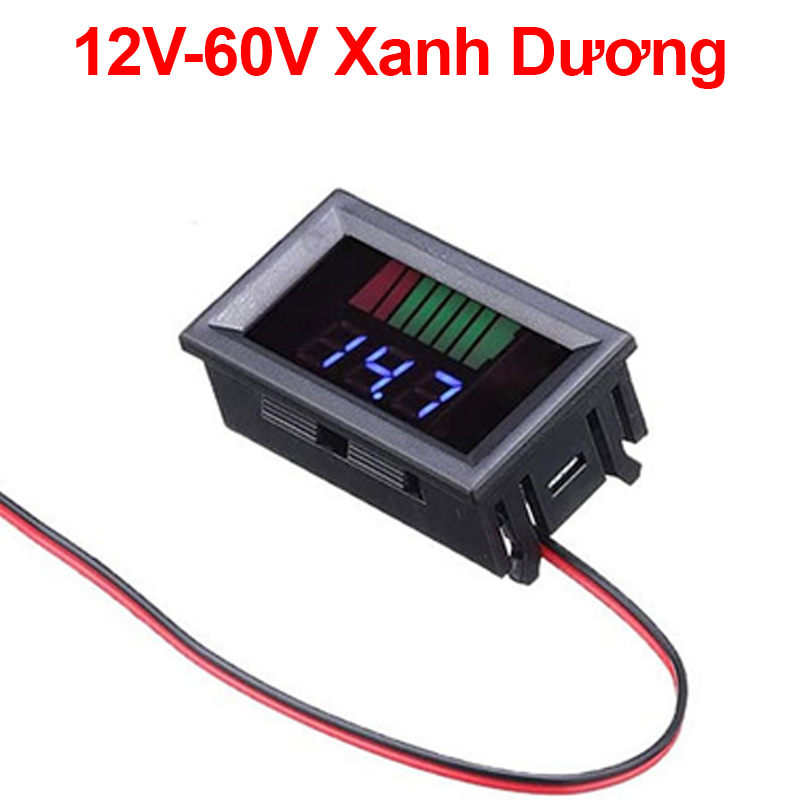 Đồng hồ đo điện áp và hiển thị mức pin 12V/24V/36V/48V/60V/72V