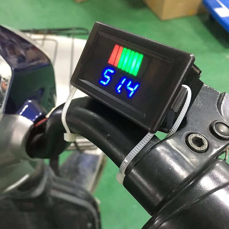 Đồng hồ đo điện áp và hiển thị mức pin 12V/24V/36V/48V/60V/72V
