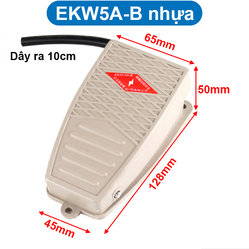 Công tắc bàn đạp chân vỏ nhựa/nhôm 220V/380V 5-10A
