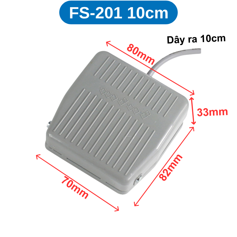 Công tắc bàn đạp chân vỏ nhựa/nhôm 220V/380V 5-10A