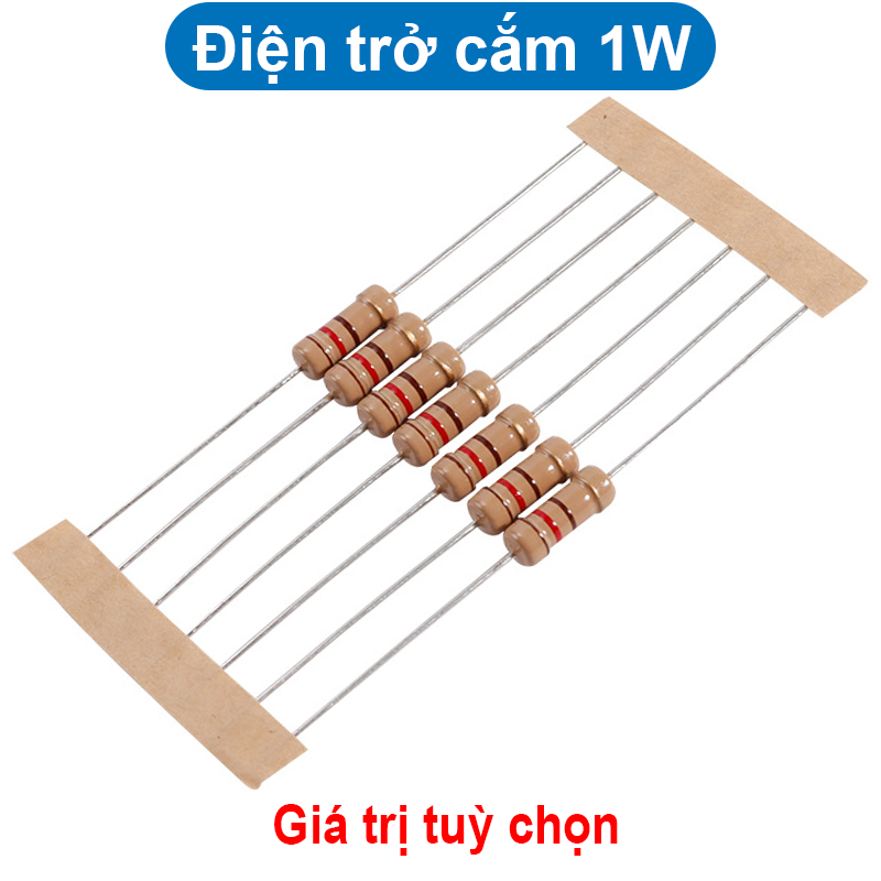 (10 con) Điện trở cắm 1W 4 vòng màu ±5% - giá trị 0R đến 120R