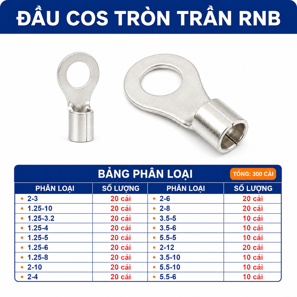 Combo Đầu Cos Dây Điện Nhiều Loại - Chọn Loại Combo