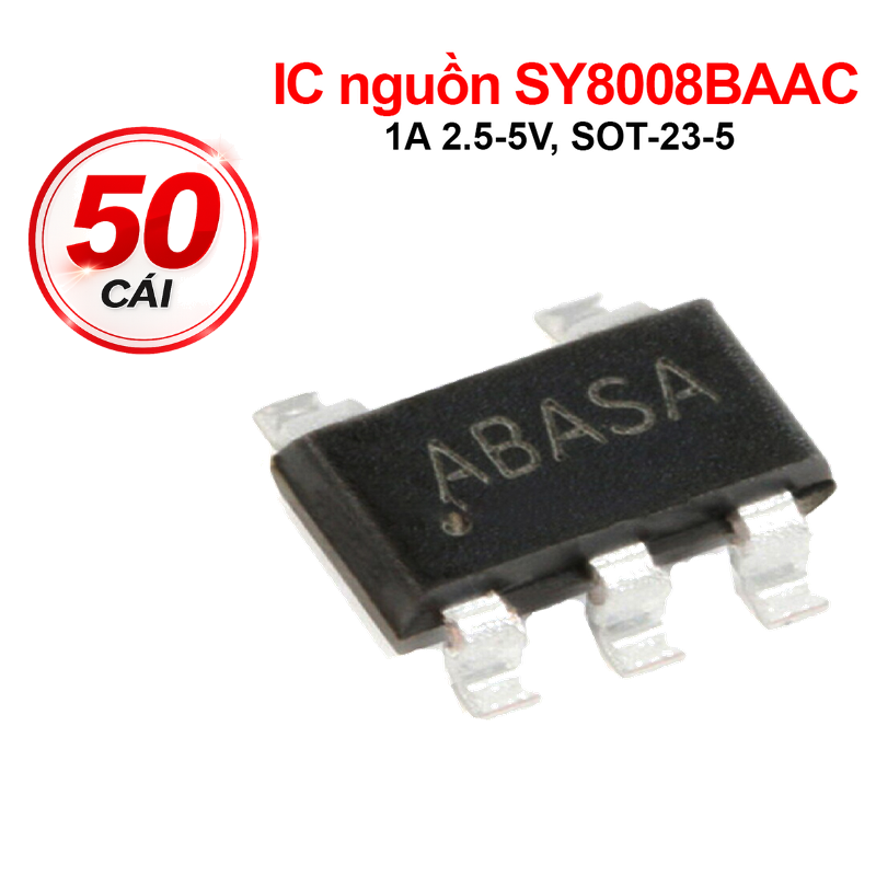 IC nguồn SY8008BAAC, 1A 2.5 - 5V, SOT - 23 - 5