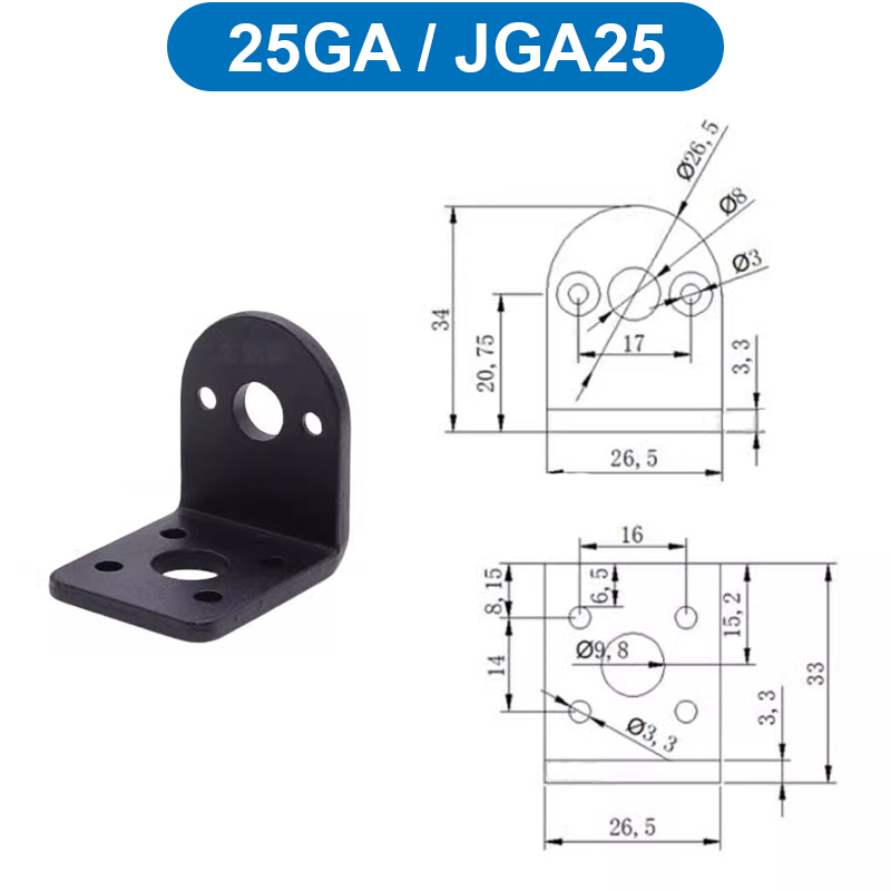 Gá động cơ DC, Pad cố đinh các loại động cơ thông dụng từ loại 380...895