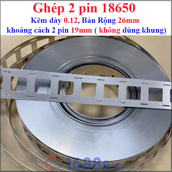 (1 mét) Kẽm hàn pin 18650 nhiều hàng (pin ghép sát hoặc dùng khung pin )