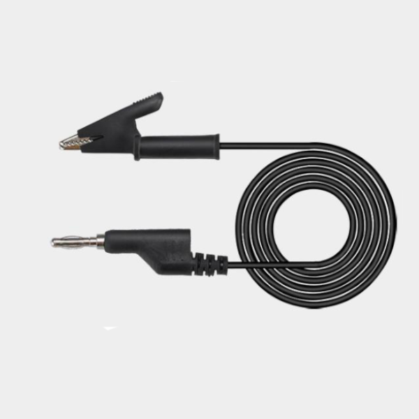 Dây kẹp silicon 2 đầu 1 đầu kẹp cá sấu + 1 đầu jack bắp chuối