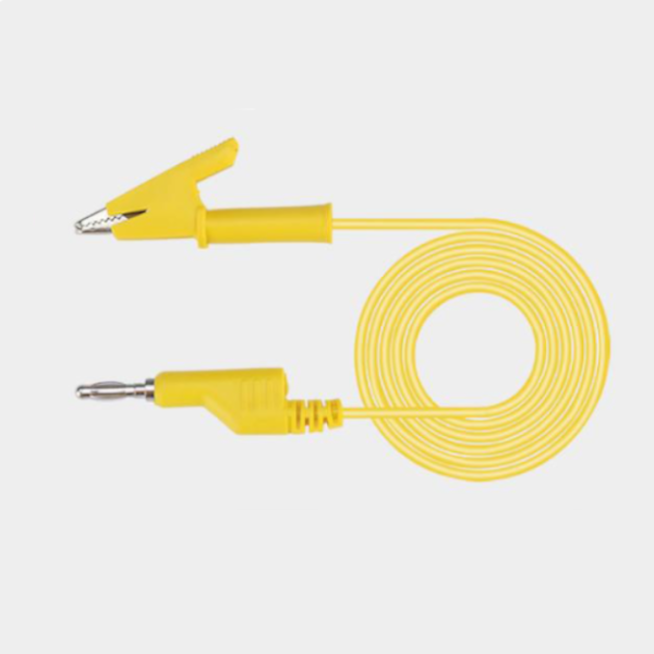 Dây kẹp silicon 2 đầu 1 đầu kẹp cá sấu + 1 đầu jack bắp chuối