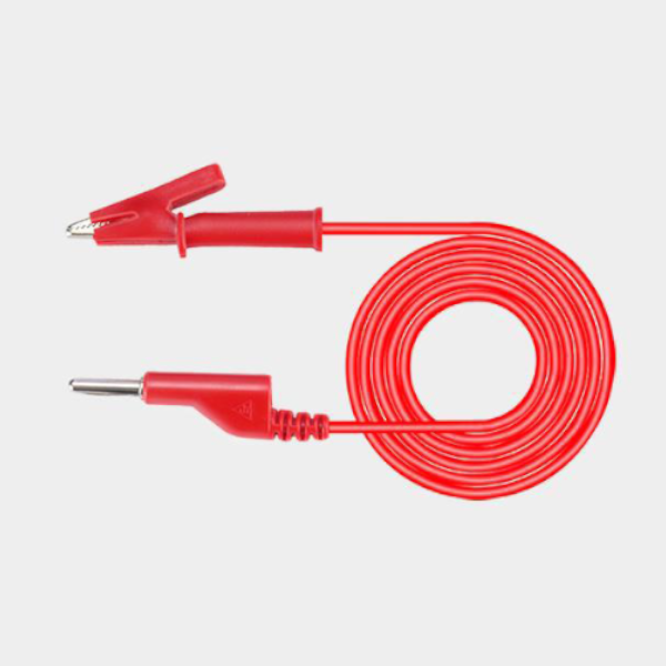 Dây kẹp silicon 2 đầu 1 đầu kẹp cá sấu + 1 đầu jack bắp chuối