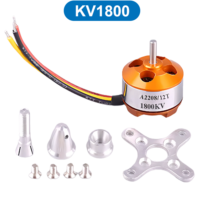 Động cơ không chổi than brushless A2208 trục 3.17mm 1100KV/1400KV/1800KV/2600KV