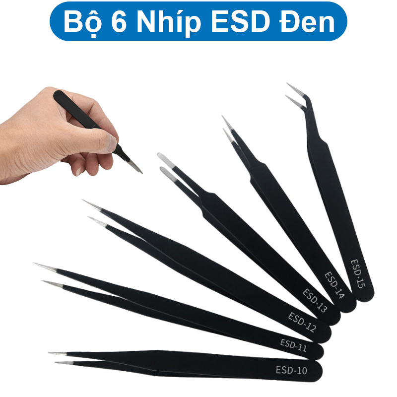 Nhíp gắp linh kiện, nhíp sửa chữa chống tĩnh điện ESD