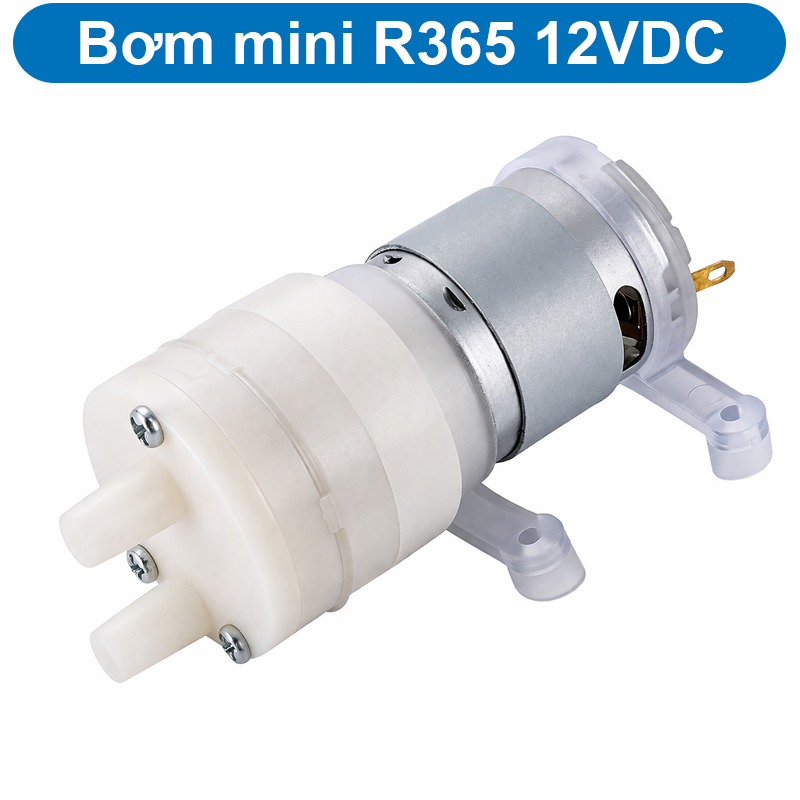 Bơm nước R365 12V cho hồ cá, bơm tưới cây, mô hình Stem